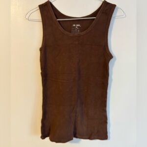 Body Bleu Brown Ribbed Sleeveless Tank Top Y2k Vintage Avanti Reitmans Medium